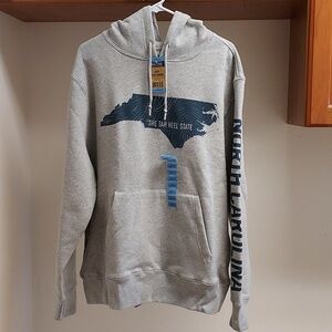 NWT State Of Mine North Carolina The Tar Heel State Fleece Lined Hoodie Mens L